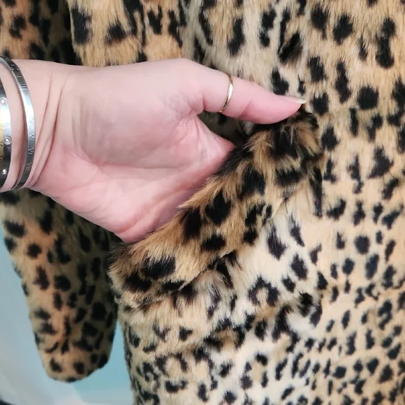 A New Day Leopard Print Faux Fur Coat - Picture 5 of 6